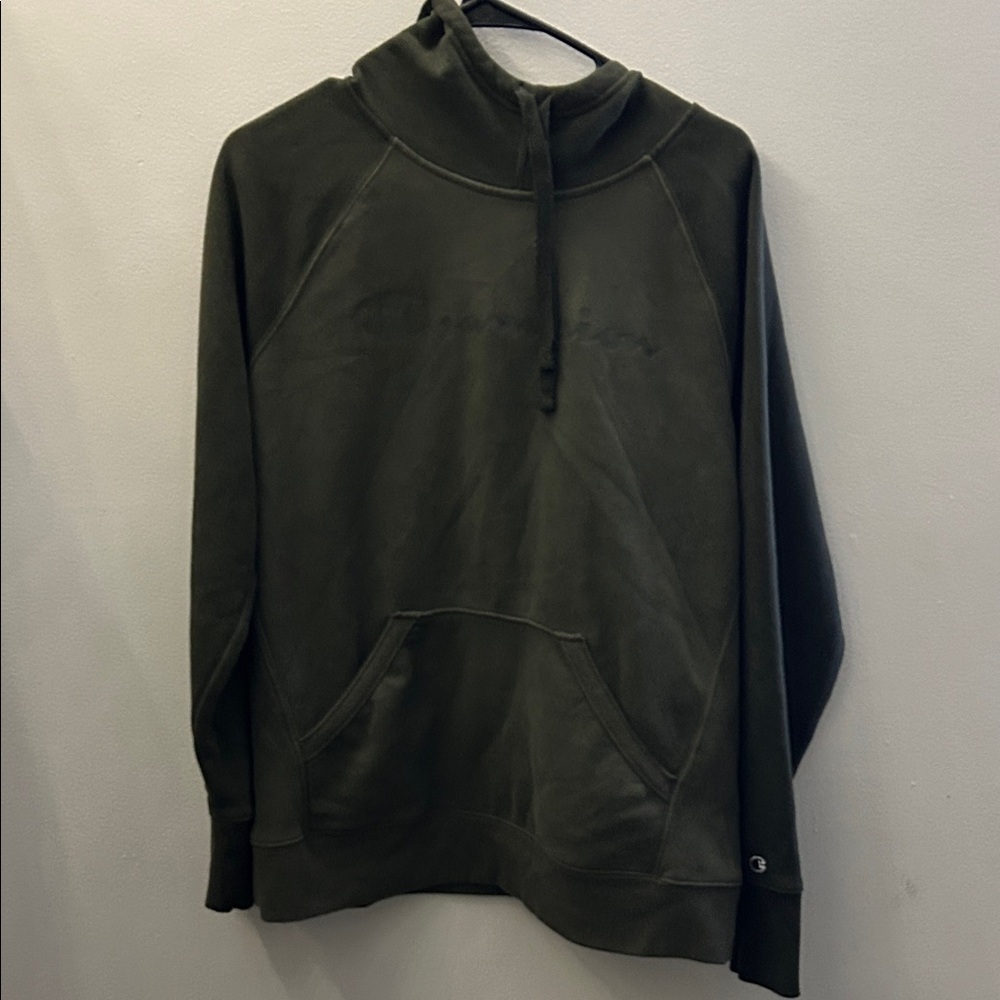 Champion Men's Dark Green Pullover Hoodie